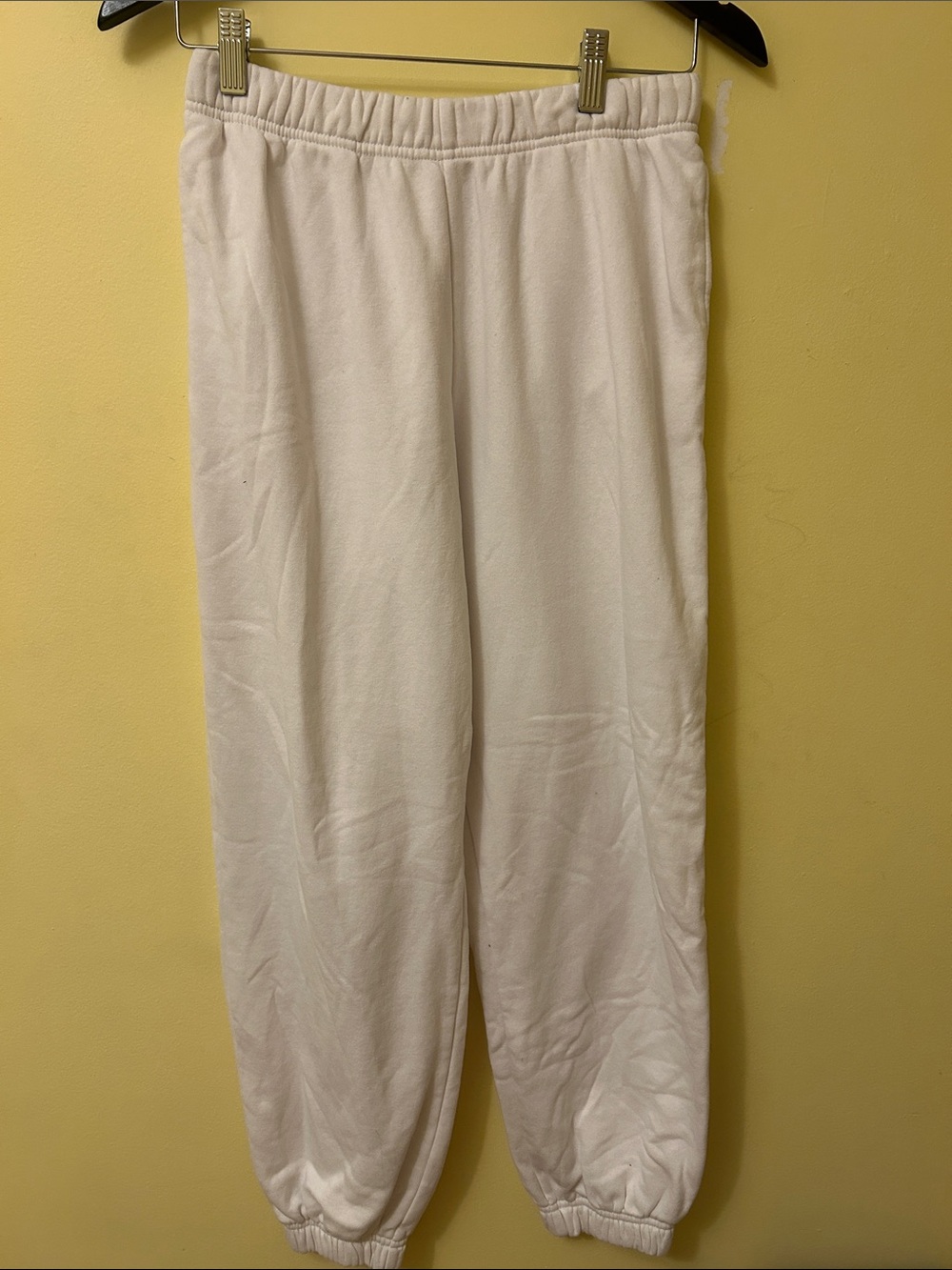 Divided Soft White Fleece Jogger Pants